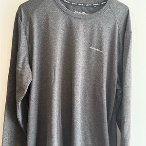 Eddie Bauer Men's Charcoal Long Sleeve thick shirt